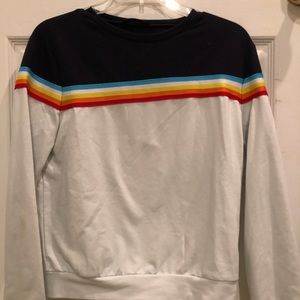 Black rainbow and white long sleeve